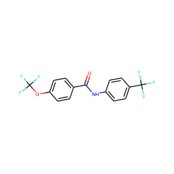 O=C(Nc1ccc(C(F)(F)F)cc1)c1ccc(OC(F)(F)F)cc1 ZINC000006393240