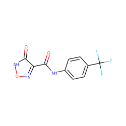 O=C(Nc1ccc(C(F)(F)F)cc1)c1no[nH]c1=O ZINC000073200408