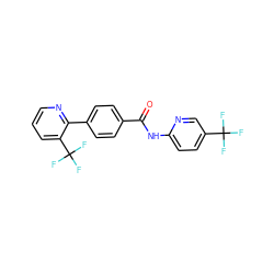 O=C(Nc1ccc(C(F)(F)F)cn1)c1ccc(-c2ncccc2C(F)(F)F)cc1 ZINC000038149543