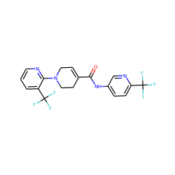 O=C(Nc1ccc(C(F)(F)F)nc1)C1=CCN(c2ncccc2C(F)(F)F)CC1 ZINC000034873174