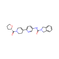 O=C(Nc1ccc(C2=CCN(C(=O)[C@@H]3CCCO3)CC2)nc1)N1Cc2ccccc2C1 ZINC000166685522