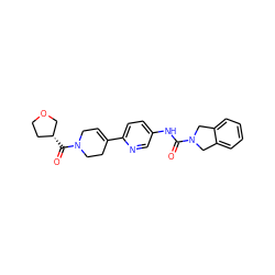 O=C(Nc1ccc(C2=CCN(C(=O)[C@@H]3CCOC3)CC2)nc1)N1Cc2ccccc2C1 ZINC000166640854