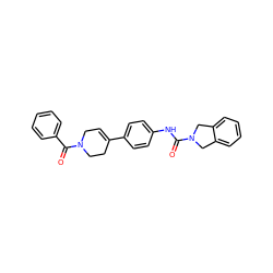 O=C(Nc1ccc(C2=CCN(C(=O)c3ccccc3)CC2)cc1)N1Cc2ccccc2C1 ZINC000166454590