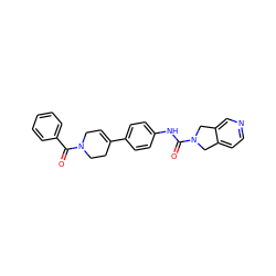 O=C(Nc1ccc(C2=CCN(C(=O)c3ccccc3)CC2)cc1)N1Cc2ccncc2C1 ZINC000166035523