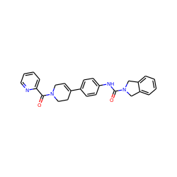 O=C(Nc1ccc(C2=CCN(C(=O)c3ccccn3)CC2)cc1)N1Cc2ccccc2C1 ZINC000167108488