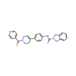 O=C(Nc1ccc(C2=CCN(C(=O)c3ccncc3)CC2)cc1)N1Cc2ccccc2C1 ZINC000165527406