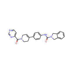 O=C(Nc1ccc(C2=CCN(C(=O)c3ccncn3)CC2)cc1)N1Cc2ccccc2C1 ZINC000166851875