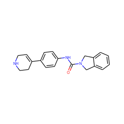 O=C(Nc1ccc(C2=CCNCC2)cc1)N1Cc2ccccc2C1 ZINC000166126494