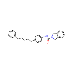 O=C(Nc1ccc(CCCCCc2ccccc2)cc1)N1Cc2ccccc2C1 ZINC000167000854