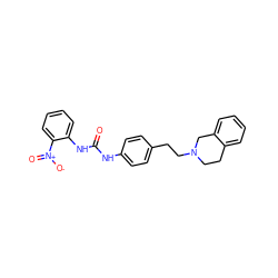 O=C(Nc1ccc(CCN2CCc3ccccc3C2)cc1)Nc1ccccc1[N+](=O)[O-] ZINC000040914022