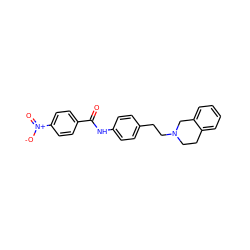 O=C(Nc1ccc(CCN2CCc3ccccc3C2)cc1)c1ccc([N+](=O)[O-])cc1 ZINC000029062151