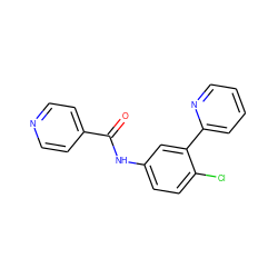 O=C(Nc1ccc(Cl)c(-c2ccccn2)c1)c1ccncc1 ZINC000045260857