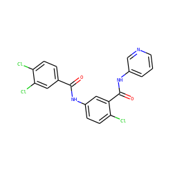 O=C(Nc1ccc(Cl)c(C(=O)Nc2cccnc2)c1)c1ccc(Cl)c(Cl)c1 ZINC000040864175