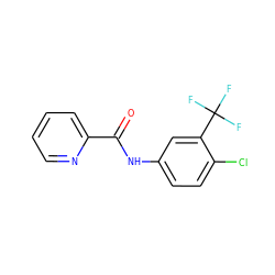 O=C(Nc1ccc(Cl)c(C(F)(F)F)c1)c1ccccn1 ZINC000007306536