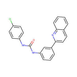 O=C(Nc1ccc(Cl)cc1)Nc1cccc(-c2ccc3ccccc3n2)c1 ZINC001772650747