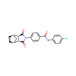 O=C(Nc1ccc(Cl)cc1)c1ccc(N2C(=O)[C@H]3[C@H]4C=C[C@H](C4)[C@H]3C2=O)cc1 ZINC000005894384