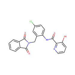 O=C(Nc1ccc(Cl)cc1CN1C(=O)c2ccccc2C1=O)c1ncccc1O ZINC000028948897