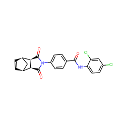 O=C(Nc1ccc(Cl)cc1Cl)c1ccc(N2C(=O)[C@H]3[C@H]4C=C[C@H](C4)[C@H]3C2=O)cc1 ZINC000035338771