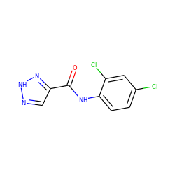 O=C(Nc1ccc(Cl)cc1Cl)c1cn[nH]n1 ZINC000048888957