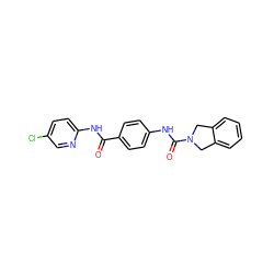 O=C(Nc1ccc(Cl)cn1)c1ccc(NC(=O)N2Cc3ccccc3C2)cc1 ZINC000166459917