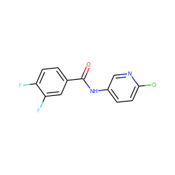 O=C(Nc1ccc(Cl)nc1)c1ccc(F)c(F)c1 ZINC000013986802