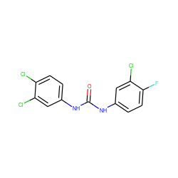 O=C(Nc1ccc(F)c(Cl)c1)Nc1ccc(Cl)c(Cl)c1 ZINC000000182103