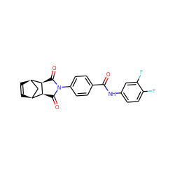 O=C(Nc1ccc(F)c(F)c1)c1ccc(N2C(=O)[C@H]3[C@H]4C=C[C@H](C4)[C@H]3C2=O)cc1 ZINC000062178762