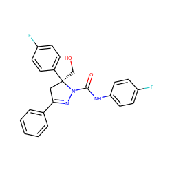 O=C(Nc1ccc(F)cc1)N1N=C(c2ccccc2)C[C@@]1(CO)c1ccc(F)cc1 ZINC001772606183