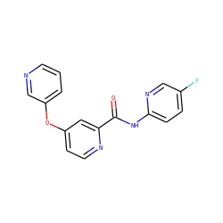 O=C(Nc1ccc(F)cn1)c1cc(Oc2cccnc2)ccn1 ZINC000167432225