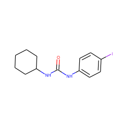 O=C(Nc1ccc(I)cc1)NC1CCCCC1 ZINC000001003537