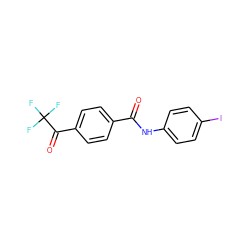 O=C(Nc1ccc(I)cc1)c1ccc(C(=O)C(F)(F)F)cc1 ZINC000029040498