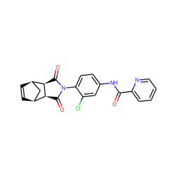 O=C(Nc1ccc(N2C(=O)[C@H]3[C@H]4C=C[C@H](C4)[C@H]3C2=O)c(Cl)c1)c1ccccn1 ZINC000066165985