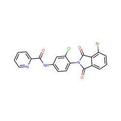 O=C(Nc1ccc(N2C(=O)c3cccc(Br)c3C2=O)c(Cl)c1)c1ccccn1 ZINC000299833292