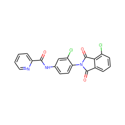 O=C(Nc1ccc(N2C(=O)c3cccc(Cl)c3C2=O)c(Cl)c1)c1ccccn1 ZINC000066111606