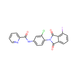 O=C(Nc1ccc(N2C(=O)c3cccc(I)c3C2=O)c(Cl)c1)c1ccccn1 ZINC000299836494