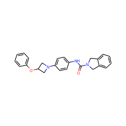 O=C(Nc1ccc(N2CC(Oc3ccccc3)C2)cc1)N1Cc2ccccc2C1 ZINC000166333680