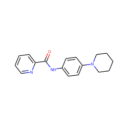 O=C(Nc1ccc(N2CCCCC2)cc1)c1ccccn1 ZINC000003292905