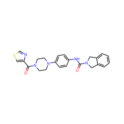 O=C(Nc1ccc(N2CCN(C(=O)c3cscn3)CC2)cc1)N1Cc2ccccc2C1 ZINC000167799498