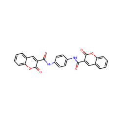 O=C(Nc1ccc(NC(=O)c2cc3ccccc3oc2=O)cc1)c1cc2ccccc2oc1=O ZINC000013986936