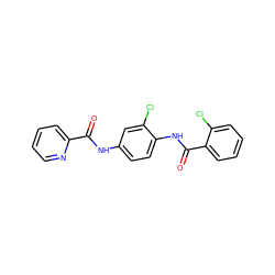 O=C(Nc1ccc(NC(=O)c2ccccc2Cl)c(Cl)c1)c1ccccn1 ZINC000066076277