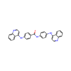O=C(Nc1ccc(Nc2ccnc3ccccc23)cc1)c1ccc(Nc2ccnc3ccccc23)cc1 ZINC000103245313