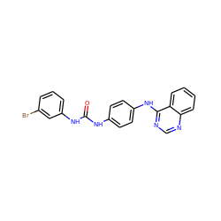 O=C(Nc1ccc(Nc2ncnc3ccccc23)cc1)Nc1cccc(Br)c1 ZINC000473145183