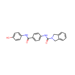 O=C(Nc1ccc(O)cc1)c1ccc(NC(=O)N2Cc3ccccc3C2)cc1 ZINC000167472826