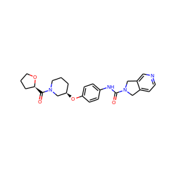 O=C(Nc1ccc(O[C@@H]2CCCN(C(=O)[C@H]3CCCO3)C2)cc1)N1Cc2ccncc2C1 ZINC000166968058