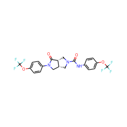 O=C(Nc1ccc(OC(F)(F)F)cc1)N1C[C@@H]2CN(c3ccc(OC(F)(F)F)cc3)C(=O)[C@@H]2C1 ZINC000096169526