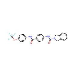 O=C(Nc1ccc(OC(F)(F)F)cc1)c1ccc(NC(=O)N2Cc3ccccc3C2)cc1 ZINC000166771092