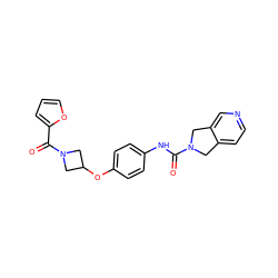 O=C(Nc1ccc(OC2CN(C(=O)c3ccco3)C2)cc1)N1Cc2ccncc2C1 ZINC000166218105