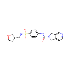 O=C(Nc1ccc(S(=O)(=O)NC[C@@H]2CCOC2)cc1)N1Cc2ccncc2C1 ZINC000166064489