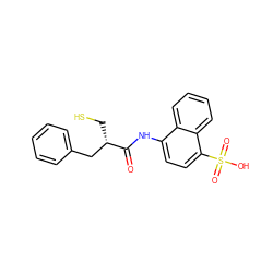 O=C(Nc1ccc(S(=O)(=O)O)c2ccccc12)[C@@H](CS)Cc1ccccc1 ZINC000013449740