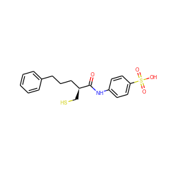 O=C(Nc1ccc(S(=O)(=O)O)cc1)[C@@H](CS)CCCc1ccccc1 ZINC000013449856